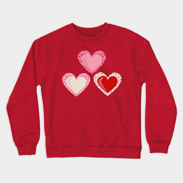 Valentines - Heart Crewneck Sweatshirt by bruxamagica